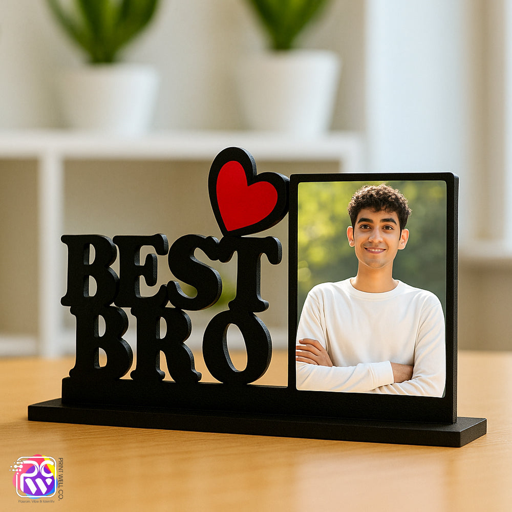 Customized Tabletop “Best Bro” Photo Frame – Perfect Gift for Brother