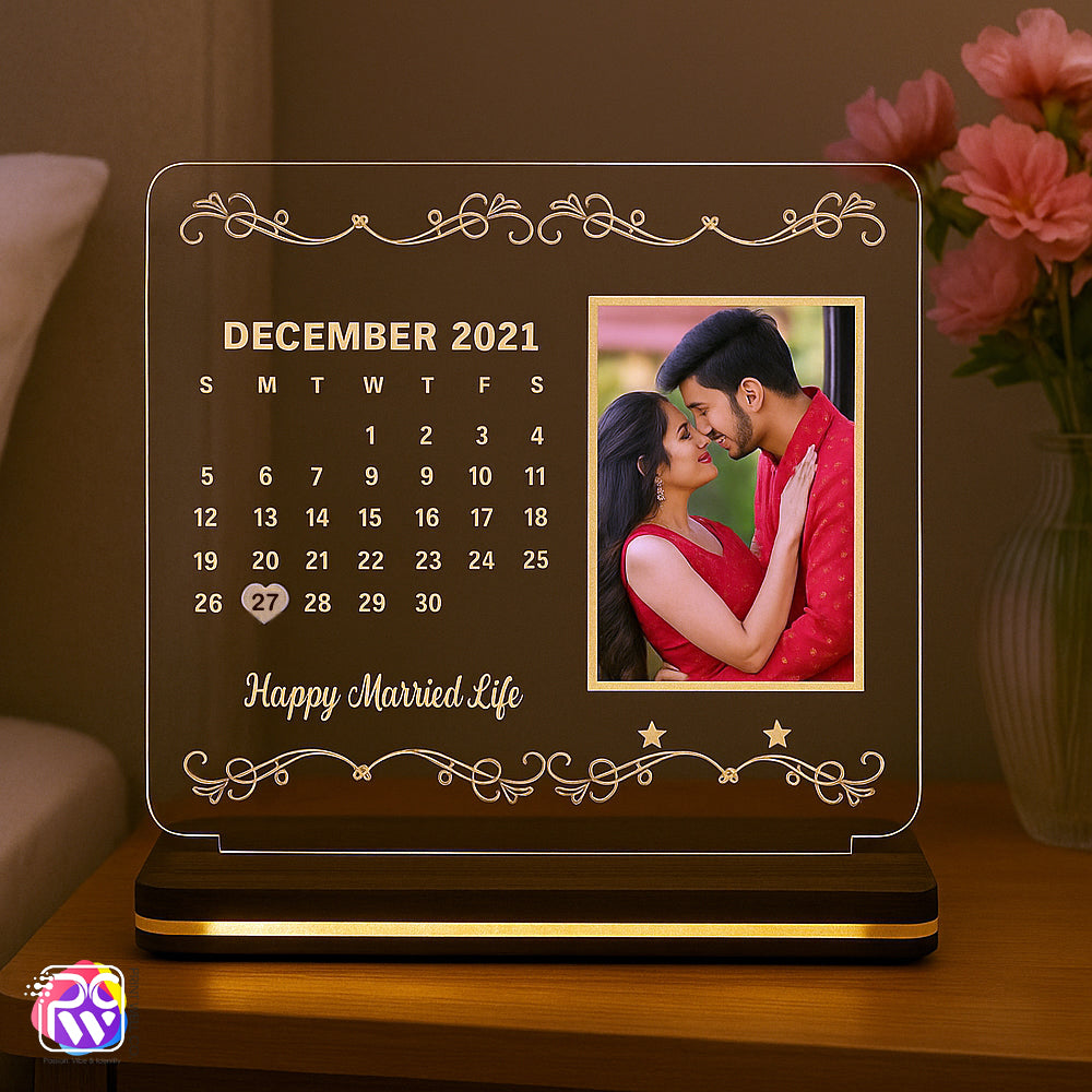 Customized Tabletop Calendar – Happy Married Life
