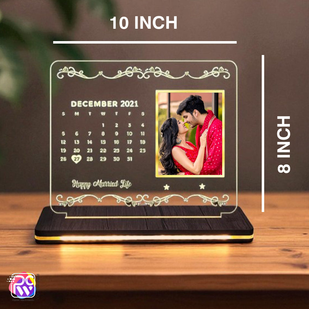 Customized Tabletop Calendar – Happy Married Life