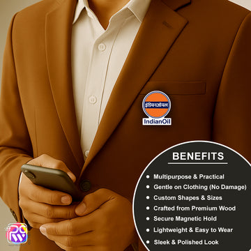 Customized Metallic Magnetic Name Badge – Sleek, Durable & Professional