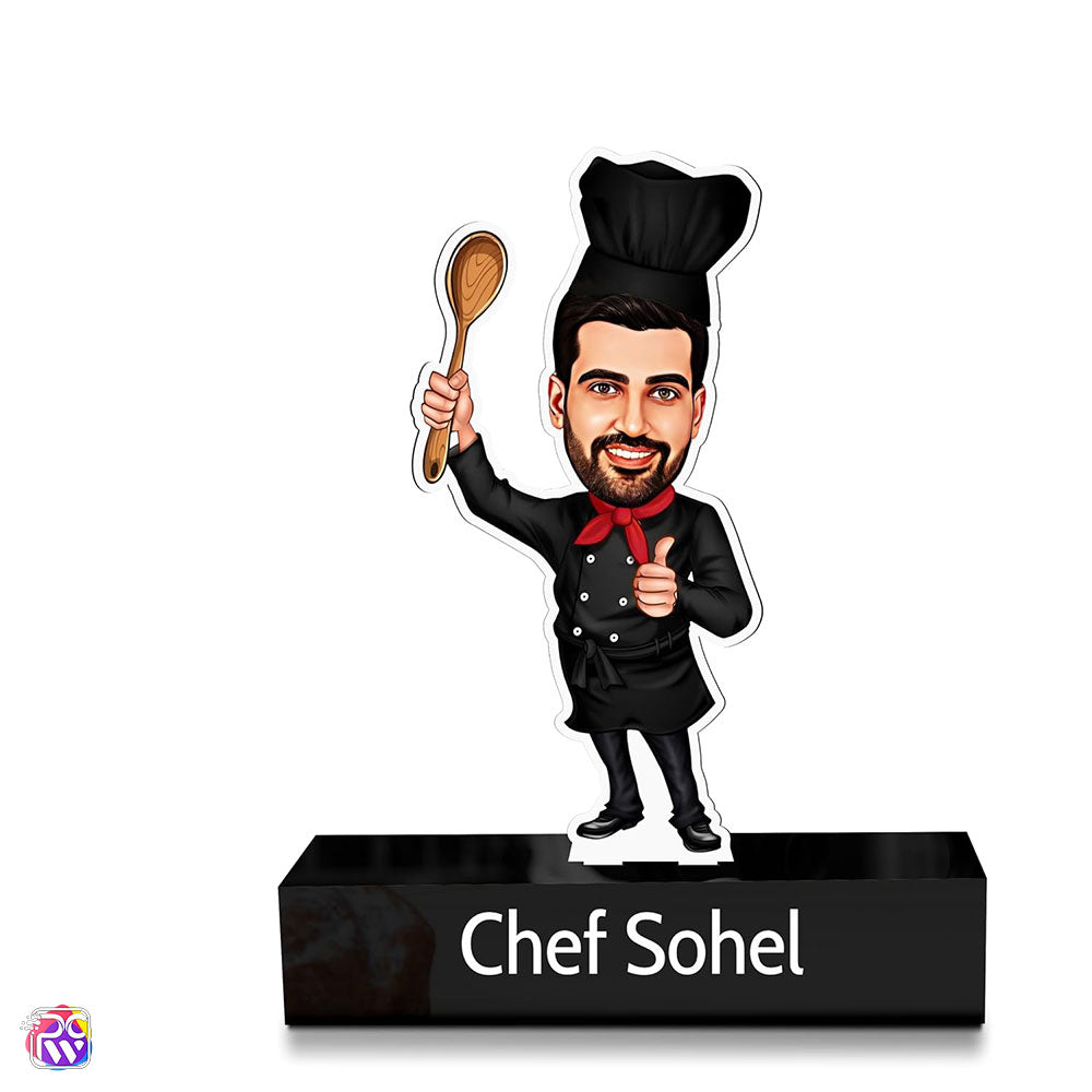 Personalized Chef Caricature Standee with Name