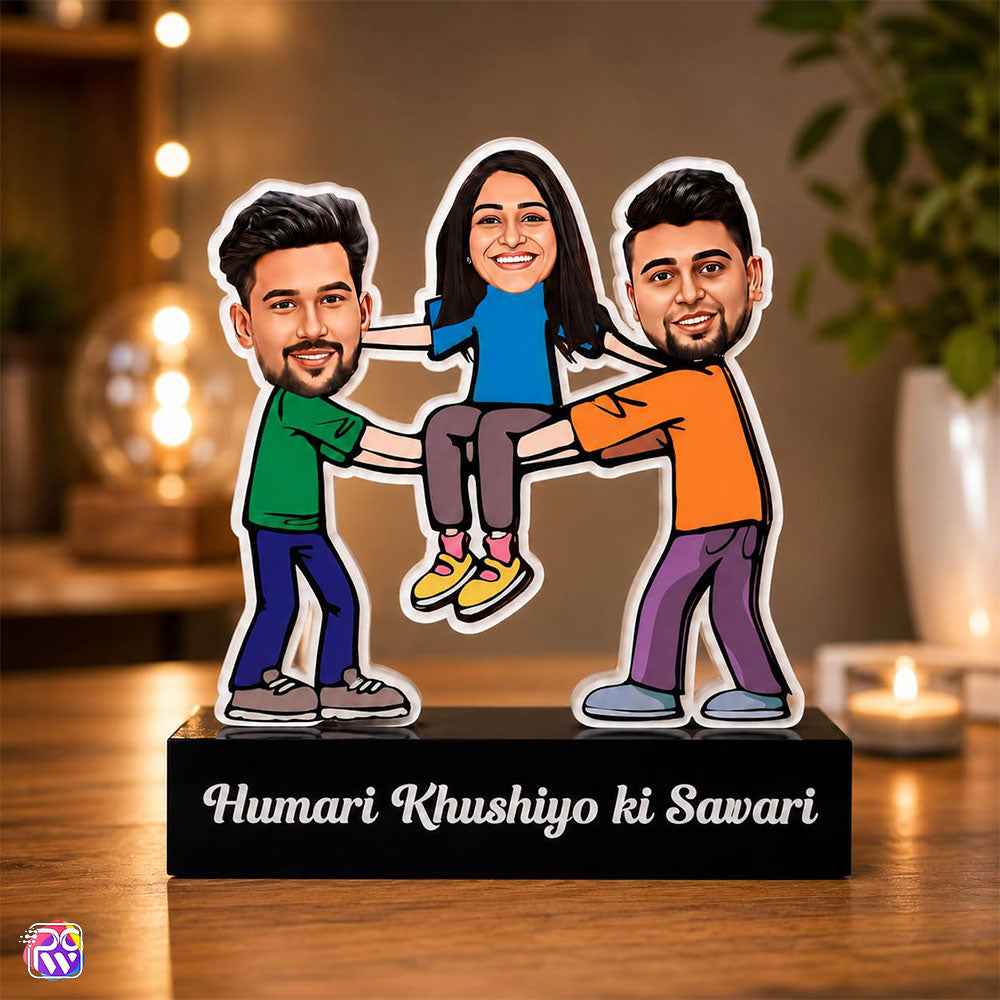 Personalized Special Bond Caricature Standee with Name