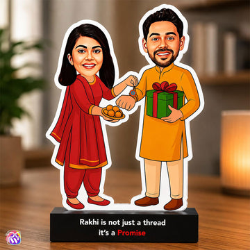 Customised Rakhi Caricature Standee with Name