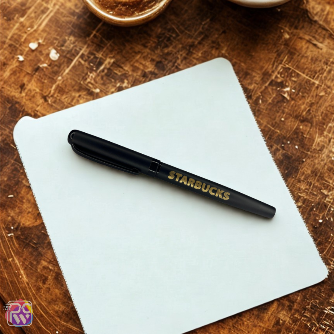 Customisable Signature Black Rollerball Pen