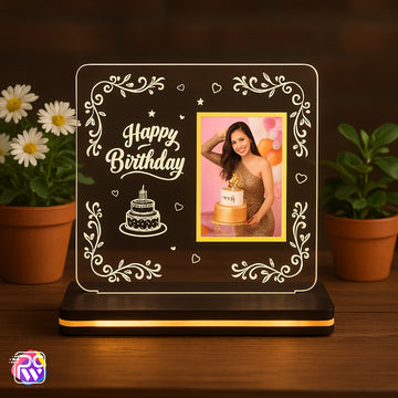 Customized Happy Birthday Tabletop | Personalized Acrylic Photo Gift