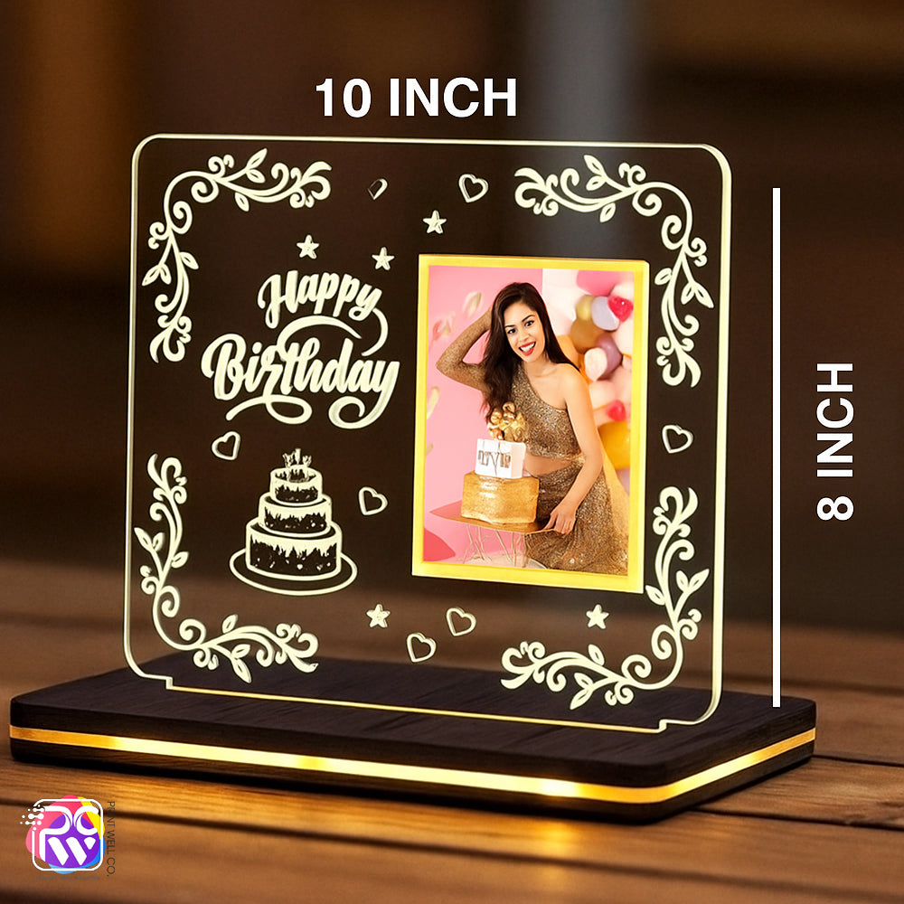 Customized Happy Birthday Tabletop | Personalized Acrylic Photo Gift