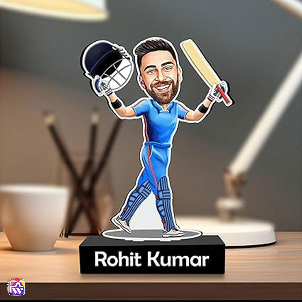 Personalized Cricketer Caricature Standee with Name
