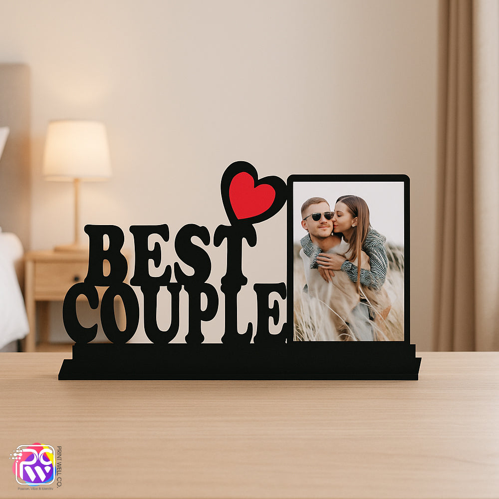 Customized Tabletop “Best Couple” Photo Frame – Personalized Gift for Couples