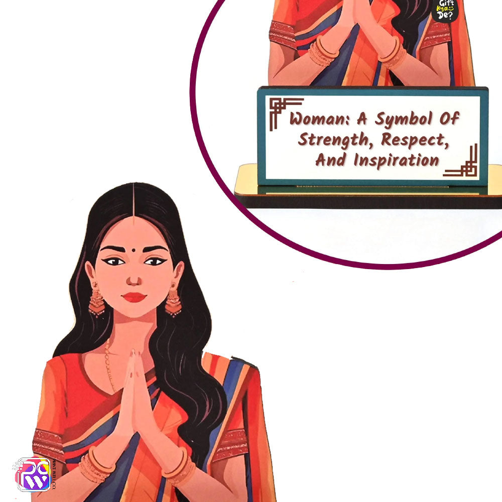 Wooden Traditional Women Memento