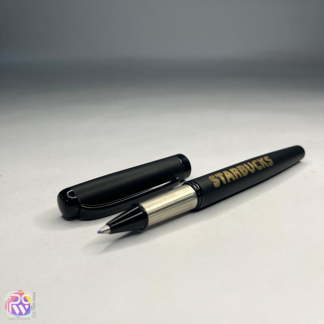 Customisable Signature Black Rollerball Pen