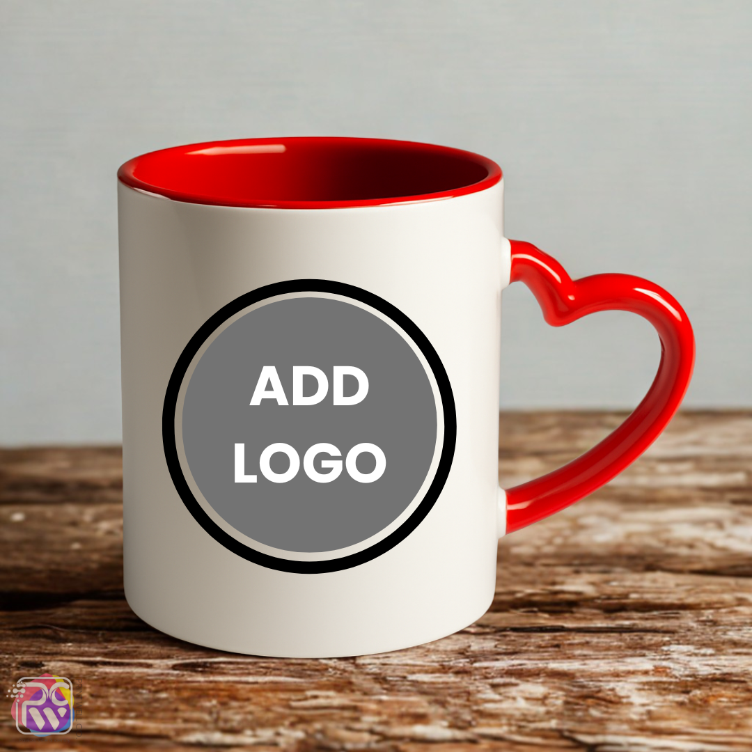 Print Well Red Velvet Heart Shape Coffee Mug