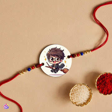 Personalized Harry Potter Rakhi & Magic Mug Gift Combo