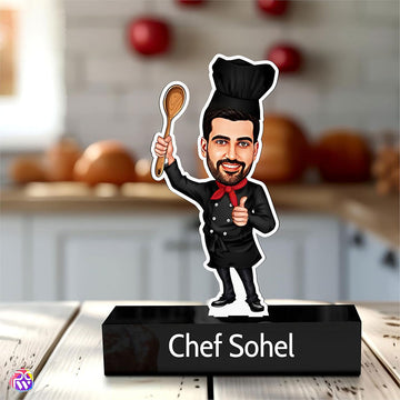 Personalized Chef Caricature Standee with Name