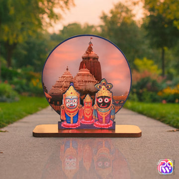 Lord Jagannath Wooden Tabletop – Symbol of Devotion, Unity & Spiritual Grace