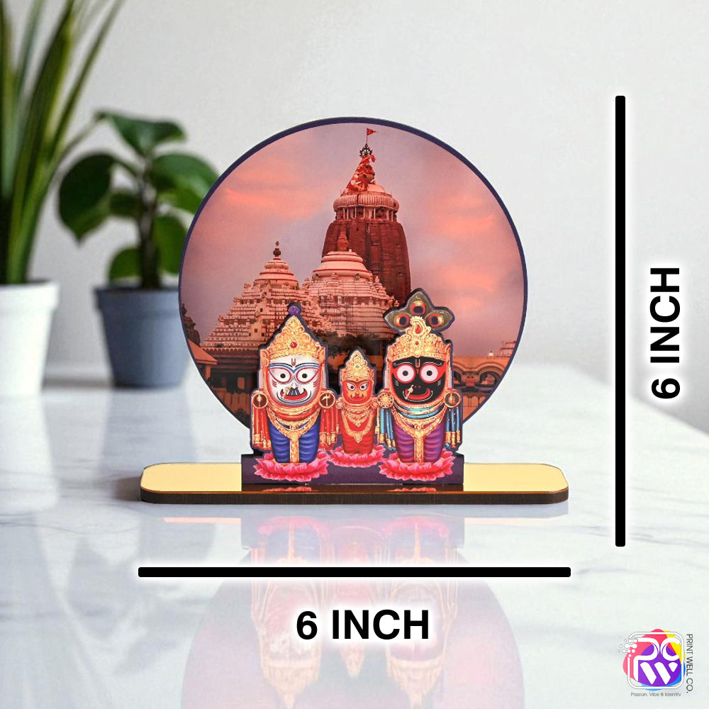 Lord Jagannath Wooden Tabletop – Symbol of Devotion, Unity & Spiritual Grace