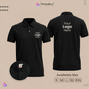 Customized Black T-Shirt – Classic Style with Your Logo