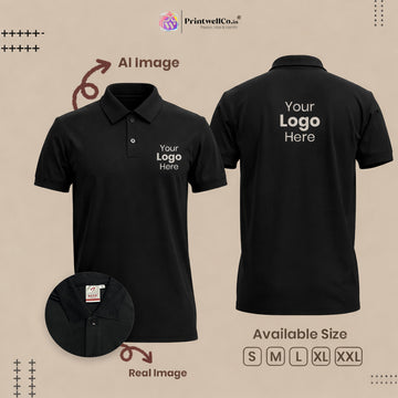 Customized Black T-Shirt – Classic Style with Your Logo