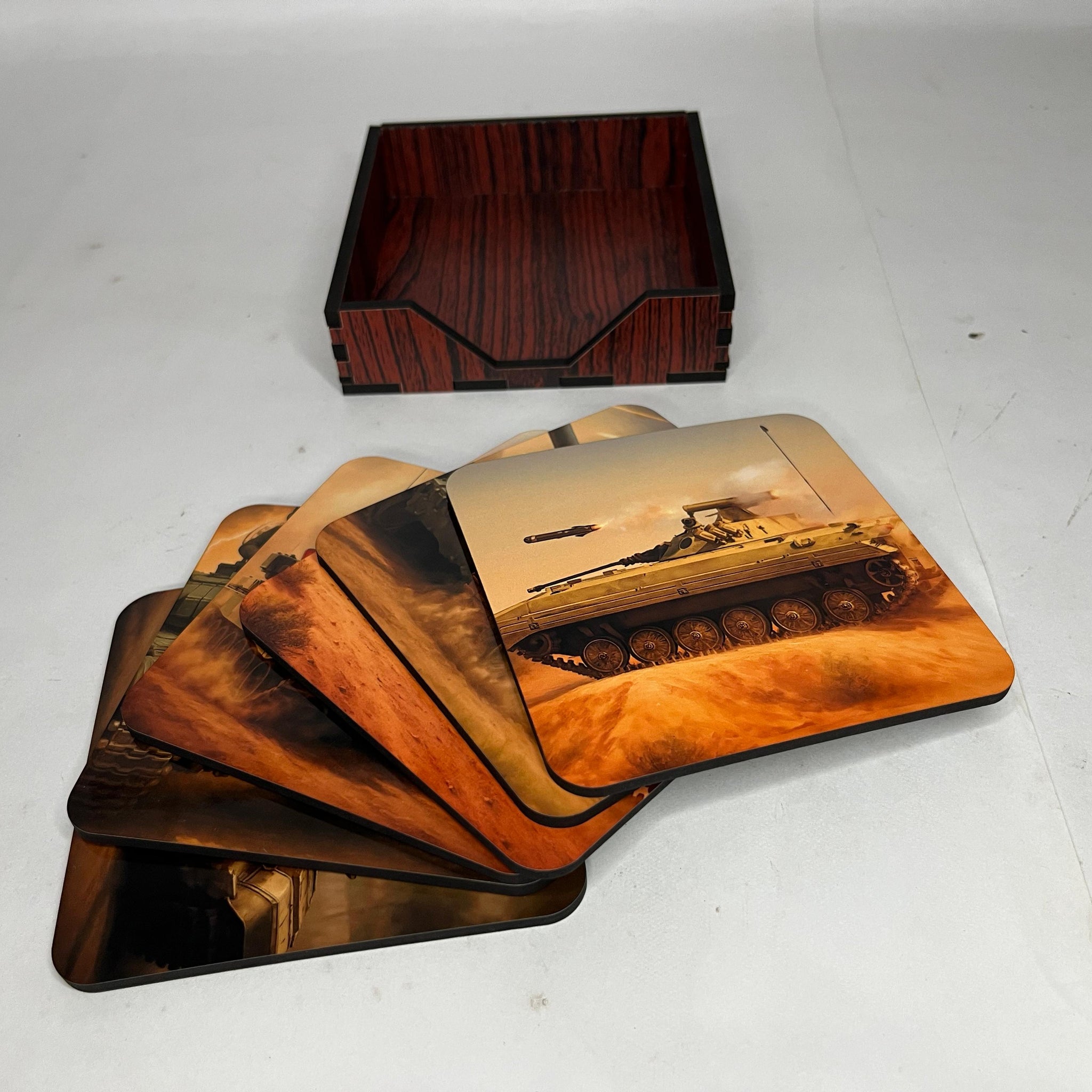 Premium MDF wooden Coaster Set of 6 – Custom Printed for Home, OFFICE & Gifting!